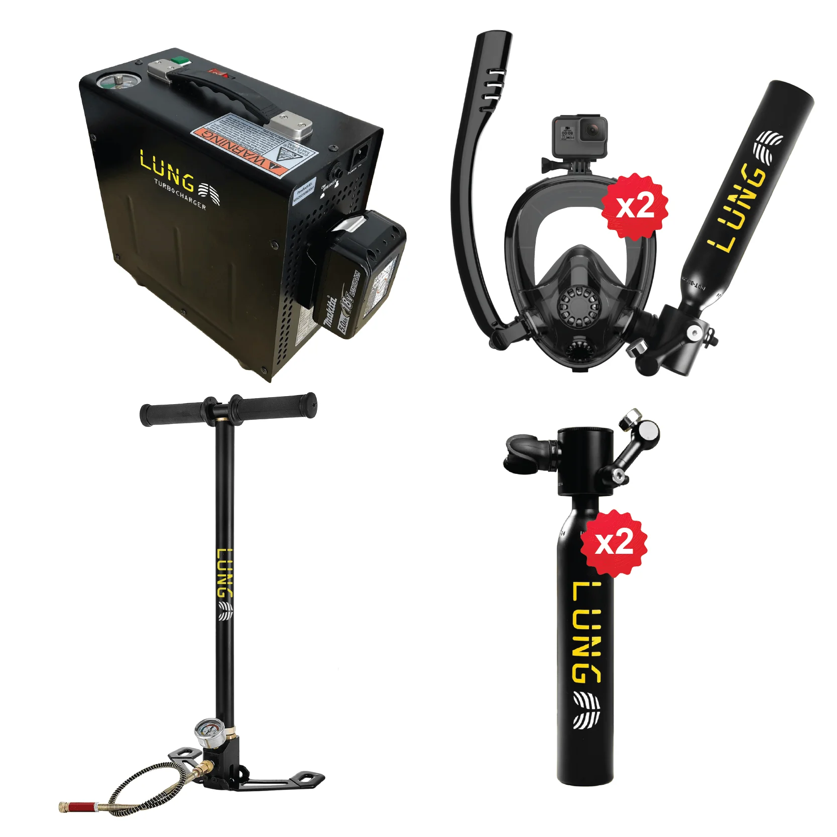 Lung T-500 + Hand Pump + Turbocharger + Sub-Mask - Image 3
